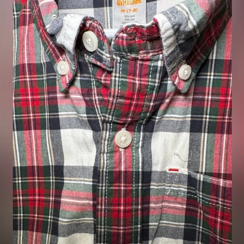 Gymboree Holiday Sweater Vest & Shirt Set Boy’s size M (7-8) Argyle Preppy